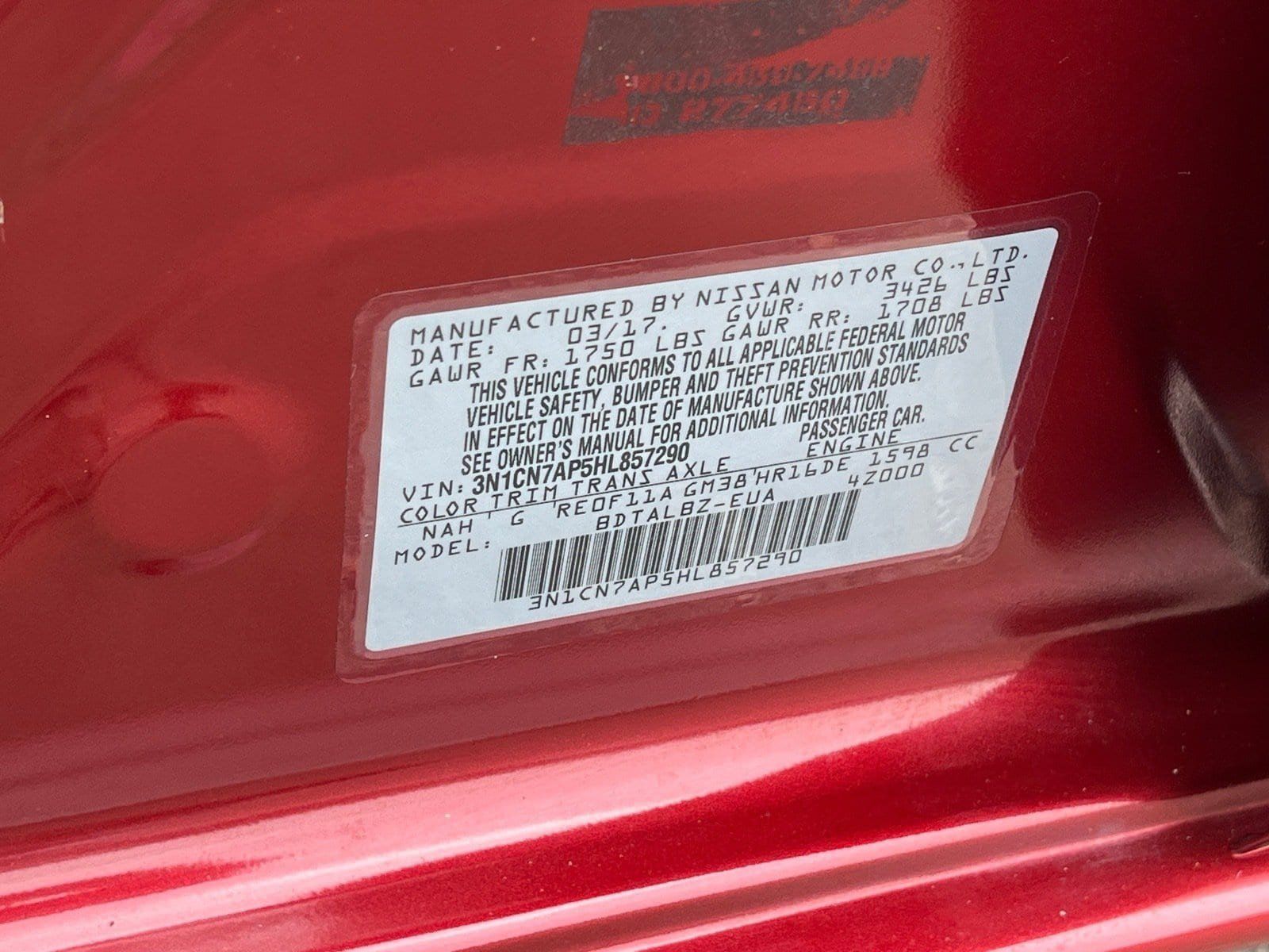 Used 2017 Nissan Versa SV w/ SV Special Edition Package FWD image 29