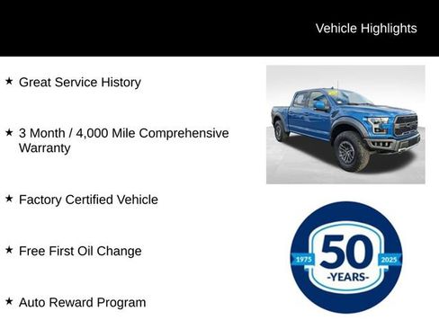 Certified 2019 Ford F150 Raptor w/ Equipment Group 802A Luxury image 7