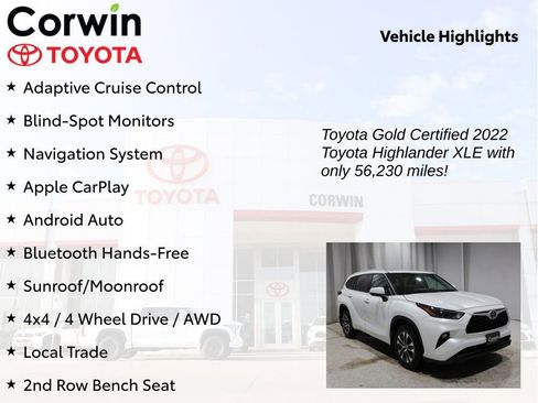 Certified 2022 Toyota Highlander XLE image 9