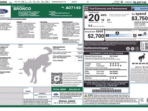 Certified 2024 Ford Bronco Outer Banks AWD/4WD image 36