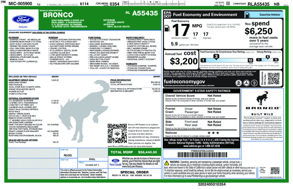 Certified 2024 Ford Bronco Badlands AWD/4WD image 33