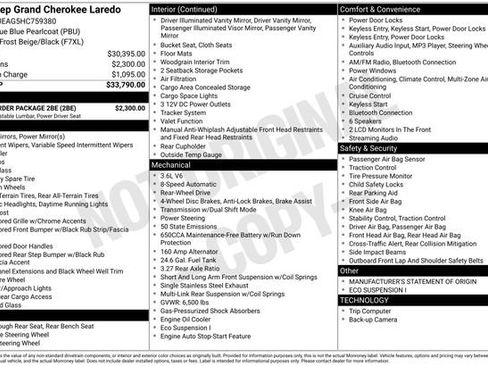 Used 2017 Jeep Grand Cherokee Laredo w/ Quick Order Package 2BE image 7