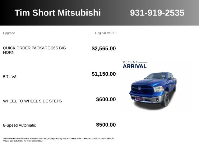 Used 2016 RAM 1500 Big Horn AWD/4WD image 7