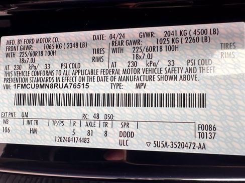 Used 2024 Ford Escape ST-Line w/ Tech Pack #1 AWD/4WD image 32