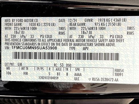 New 2025 Ford Escape ST-Line w/ Tech Pack #1 image 8