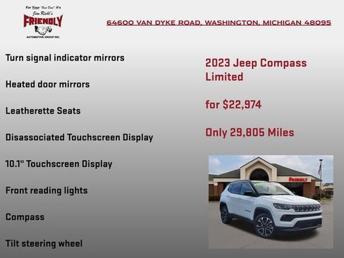 Used 2023 Jeep Compass Limited AWD/4WD image 30
