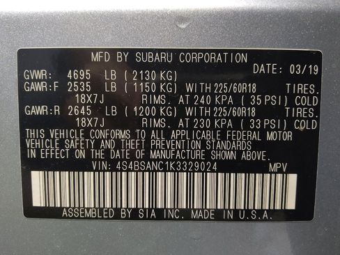 Used 2019 Subaru Outback 2.5i Limited image 33