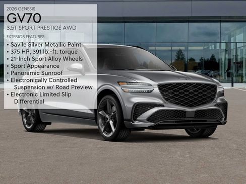 New 2026 Genesis GV70 3.5T Sport Prestige AWD/4WD image 3