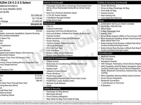 New 2026 MAZDA CX-5 Select AWD/4WD image 30