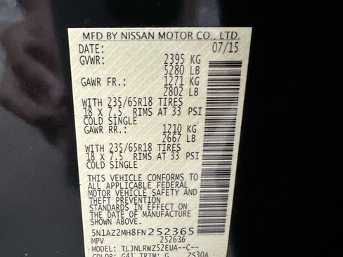 Used 2015 Nissan Murano SL w/ SL Technology Package image 32