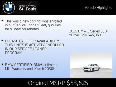 Certified 2025 BMW 330i xDrive Sedan w/ Premium Package image 30
