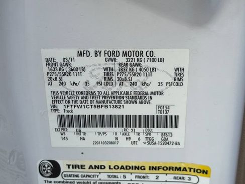 Used 2011 Ford F150 Lariat w/ Lariat Plus Pkg RWD image 31