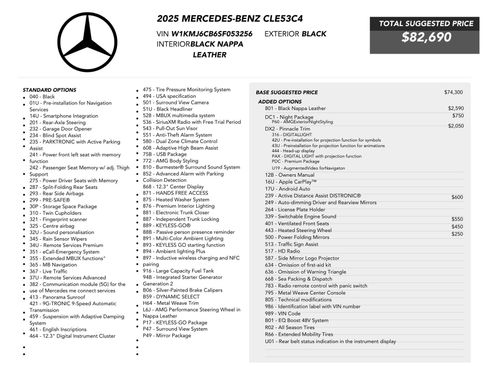 Used 2025 Mercedes-Benz CLE 53 AMG 4MATIC Coupe w/ AMG Night Package image 79