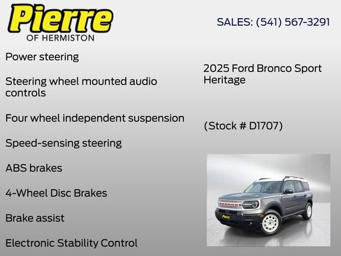 New 2025 Ford Bronco Sport Heritage w/ Convenience Package AWD/4WD image 12