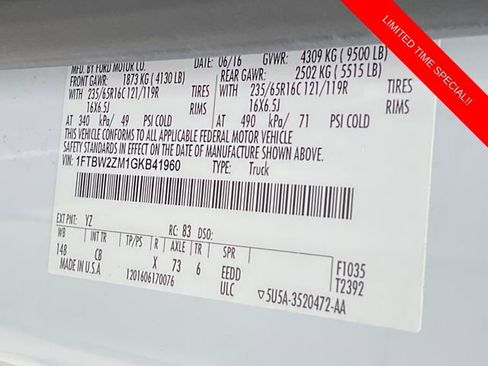 Used 2016 Ford Transit 350 148 Low Roof image 15