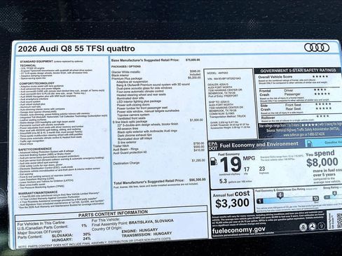 New 2026 Audi Q8 Premium Plus image 16