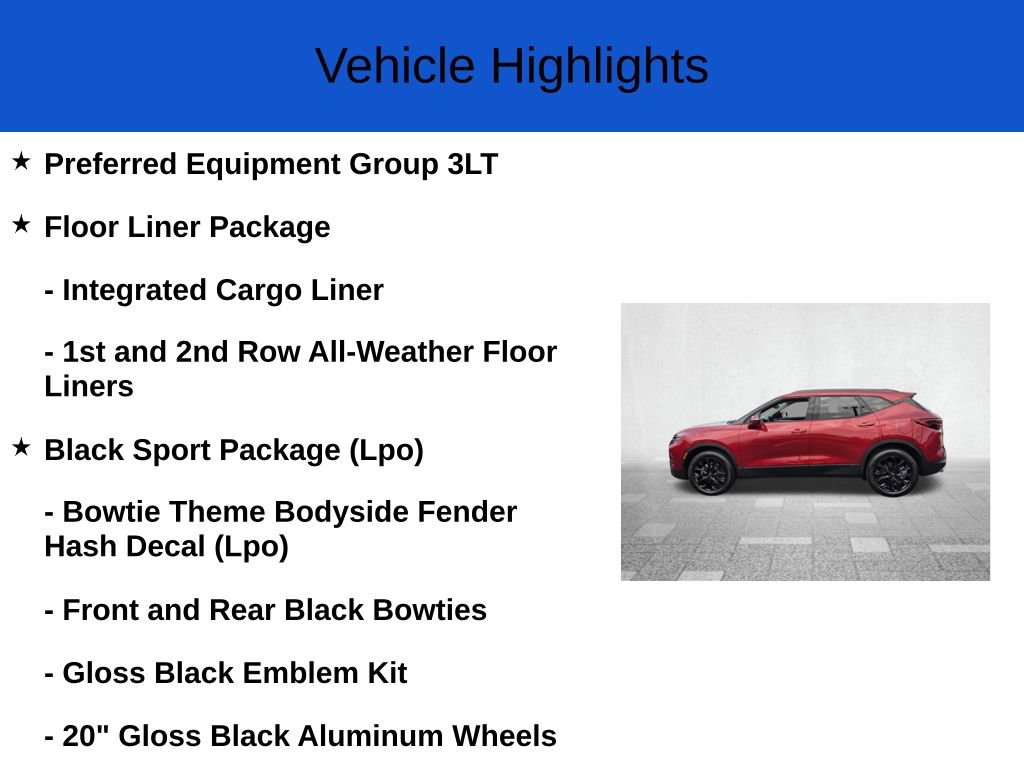 New 2026 Chevrolet Blazer LT w/ LPO, Black Sport Package FWD image 2