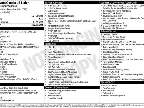 Used 2023 Toyota Corolla LE FWD image 1