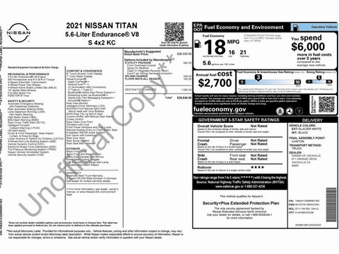 Used 2021 Nissan Titan S w/ S Utility Package image 2
