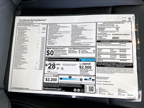 New 2026 BMW X2 xDrive28i w/ Technology Package AWD/4WD image 20