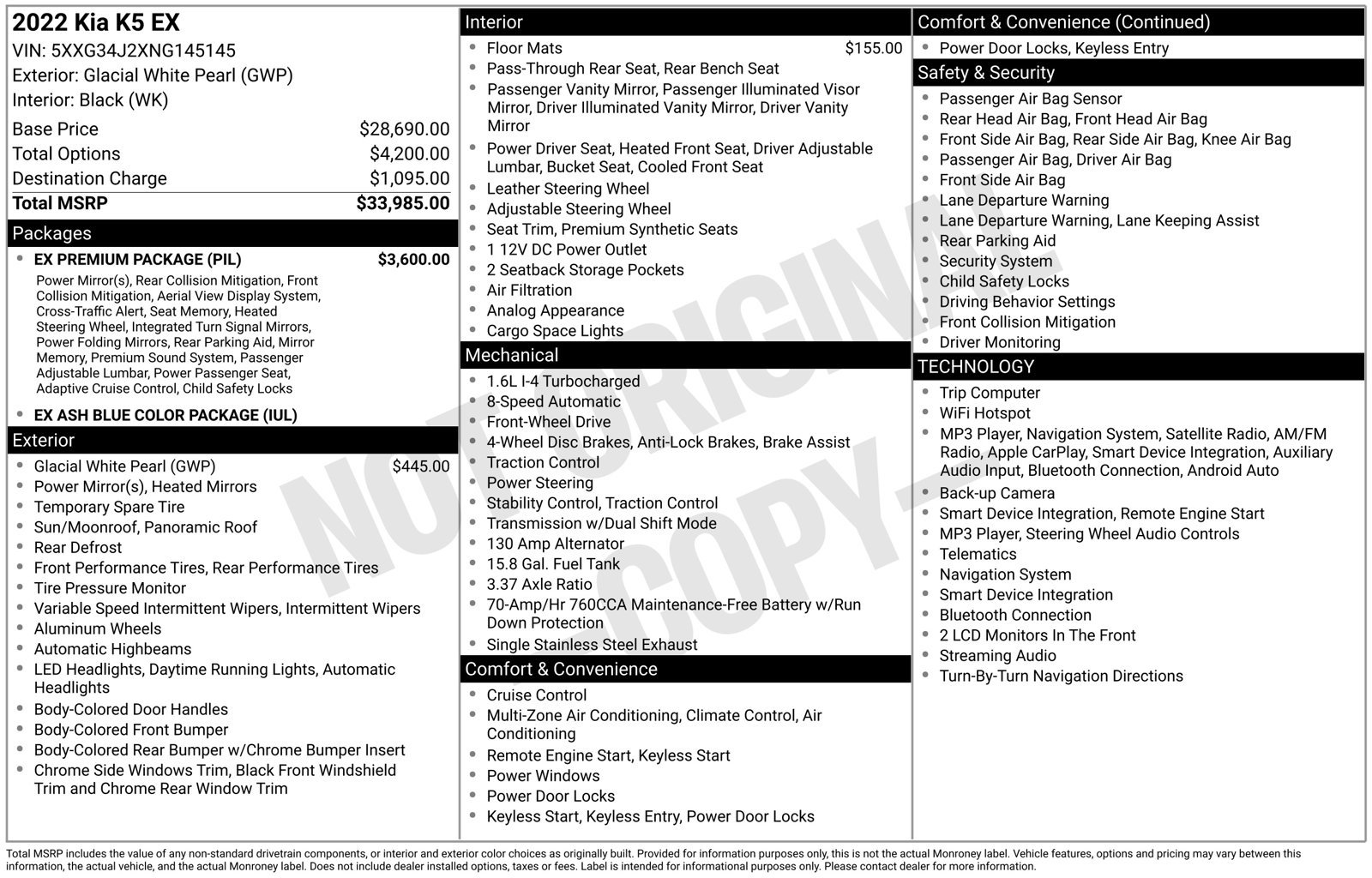 Used 2022 Kia K5 EX w/ EX Premium Package FWD image 35