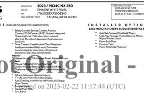 Used 2023 Lexus NX 350 NX 350 w/ Cold Area Package image 2