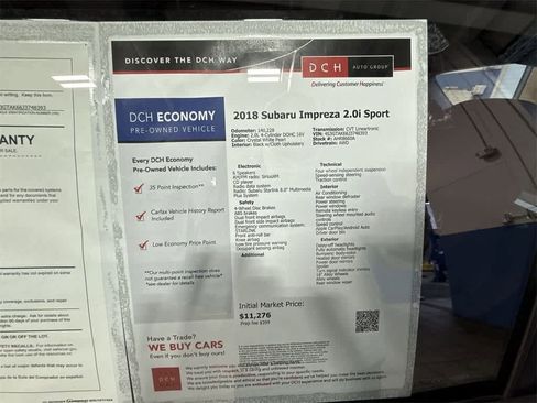 Used 2018 Subaru Impreza 2.0i Sport image 13