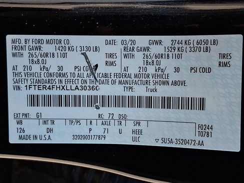 Used 2020 Ford Ranger Lariat w/ Technology Package image 36