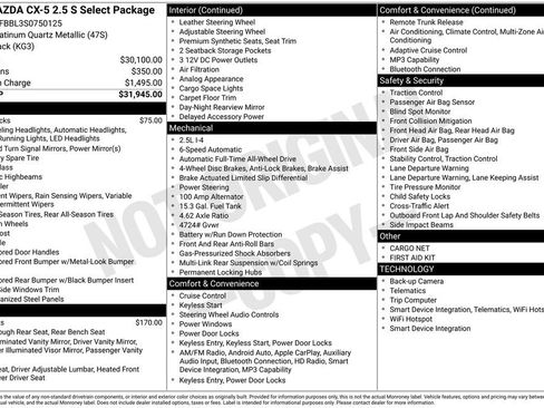 New 2025 MAZDA CX-5 AWD 2.5 S w/ Select Package image 3