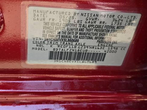 New 2025 Nissan Versa SV w/ Trunk Package image 26