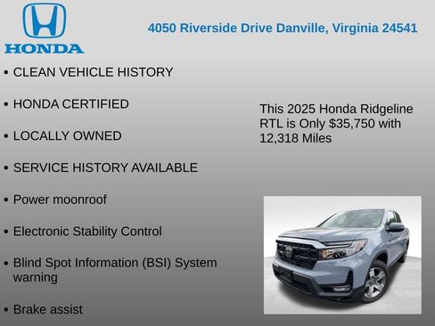 Used 2025 Honda Ridgeline RTL image 7