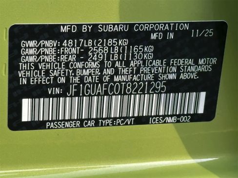 New 2026 Subaru Impreza 2.0i Sport image 25