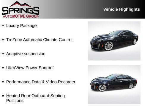 Used 2017 Cadillac CTS V w/ Luxury Package RWD image 2