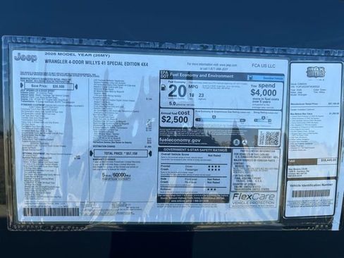 New 2026 Jeep Wrangler Unlimited Sport AWD/4WD image 38