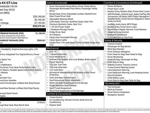 New 2025 Kia K4 GT-Line w/ GT-Line Premium Package image 34