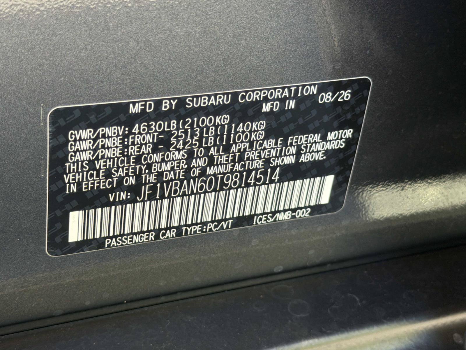New 2026 Subaru WRX Limited AWD/4WD image 26