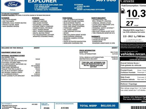 Used 2024 Ford Explorer ST-Line w/ Class IV Trailer Tow Package AWD/4WD image 2
