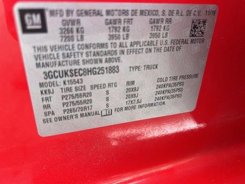 Used 2017 Chevrolet Silverado 1500 LTZ w/ Sport Package image 35