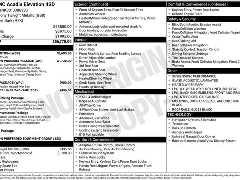 New 2026 GMC Acadia Elevation w/ Black Edition AWD/4WD image 3