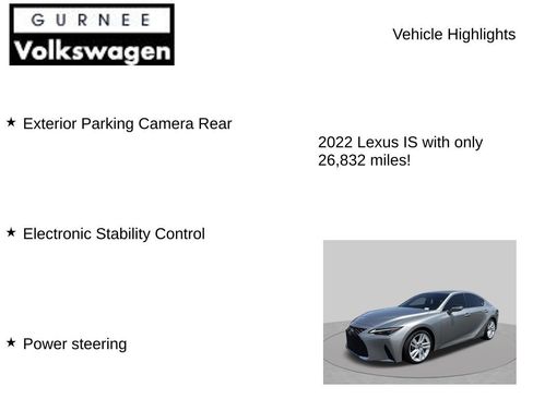 Used 2022 Lexus IS 300 w/ Accessory Package RWD image 7