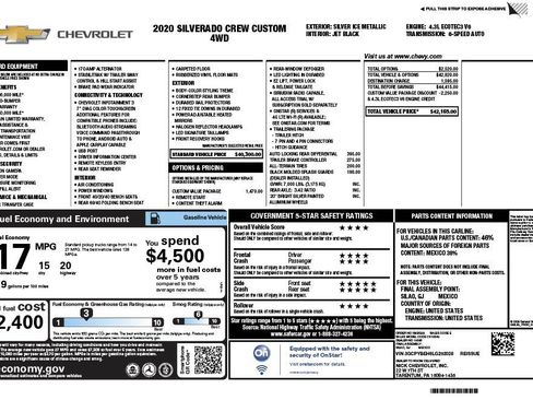 Used 2020 Chevrolet Silverado 1500 Custom w/ Custom Value Package image 4