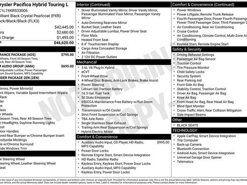 Used 2019 Chrysler Pacifica Touring-L w/ S Appearance Package FWD image 4