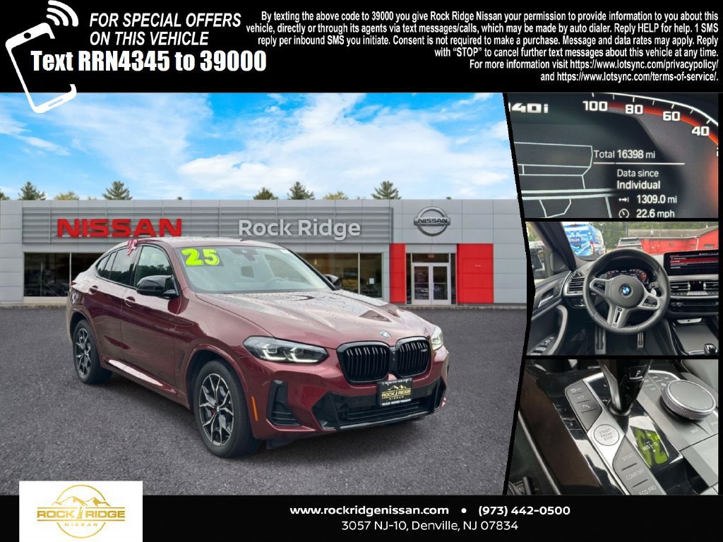 Used 2025 BMW X4 M40i w/ Premium Package AWD/4WD image 1