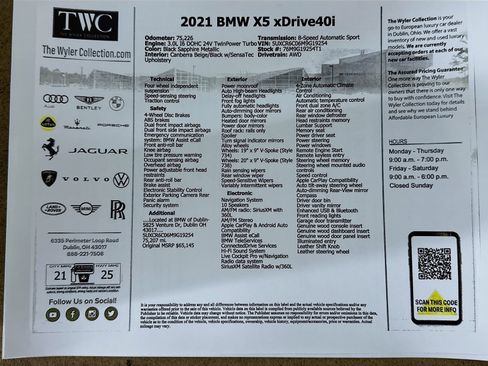 Used 2021 BMW X5 xDrive40i w/ Convenience Package AWD/4WD image 47