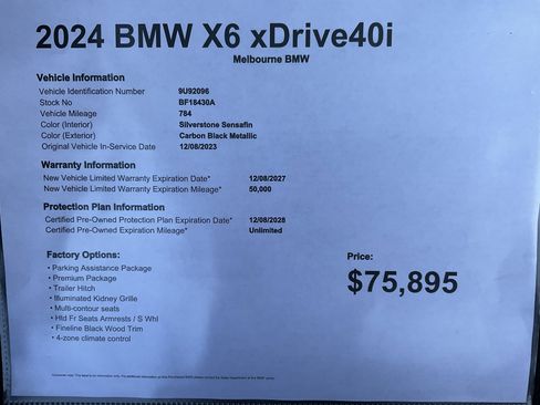 Certified 2024 BMW X6 xDrive40i w/ Premium Package image 37