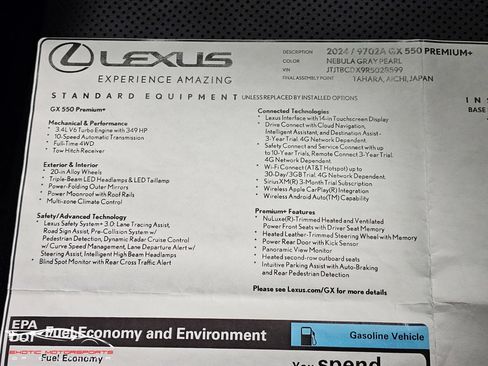Used 2024 Lexus GX 550 w/ Accessory Package (2T) AWD/4WD image 45