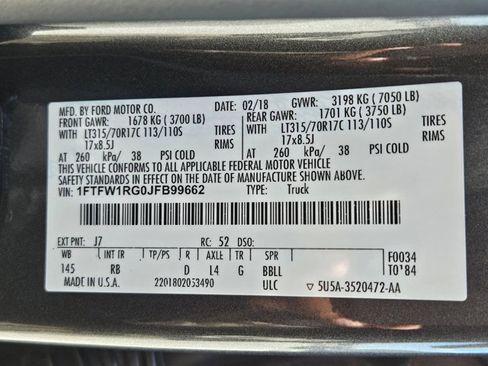 Used 2018 Ford F150 Raptor w/ Equipment Group 802A Luxury image 25