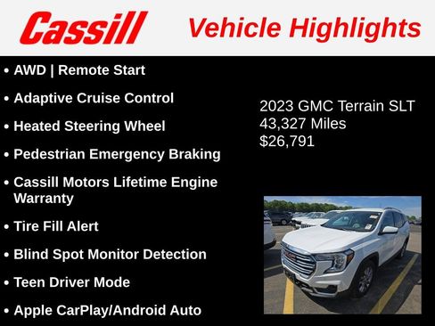 Used 2023 GMC Terrain SLT w/ Tech Package AWD/4WD image 3