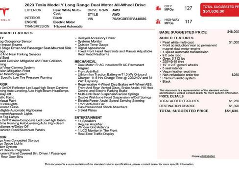 Used 2023 Tesla Model Y Long Range AWD/4WD image 3