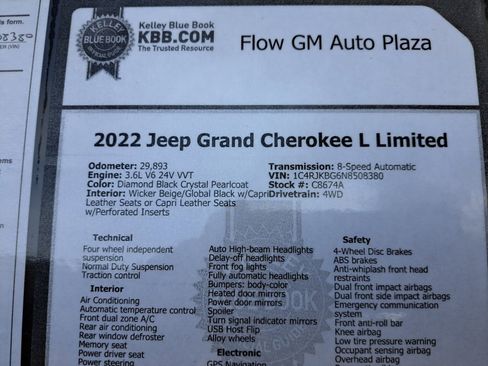Used 2022 Jeep Grand Cherokee L Limited image 35